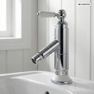 Rubinetto per bidet PaulGurkes Rubinetto miscelatore retrò in Vetroceramica per bidet Serie LUNA