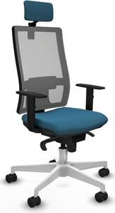 Sedia da ufficio Piqueras y Crespo, modello 1D026N2, colore verde petrolio