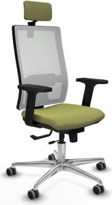 Sedia da ufficio con poggiatesta, modello Horna Traslack, marca Piqueras y Crespo, codice prodotto 2D086G2