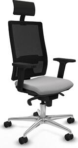 Sedia da ufficio Piqueras y Crespo, modello 2D086N1, colore grigio chiaro