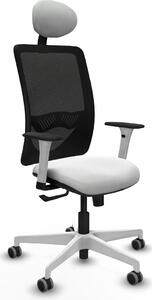 Sedia da ufficio con poggiatesta, modello Zulema Piqueras y Crespo, codice 1B026G1, colore bianco
