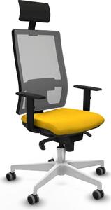 Sedia da ufficio Horna Piqueras y Crespo, modello 1D026G1, colore giallo