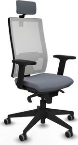 Sedia da ufficio Piqueras y Crespo, modello 2D066G2, colore grigio
