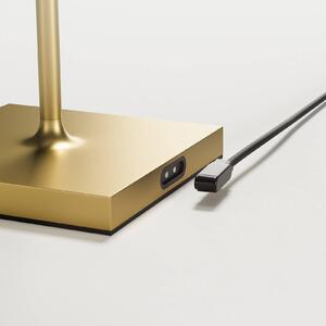 Sigor LED accu da tavolo Nuindie, tonda, 38 cm, oro