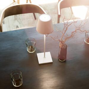 Sigor LED accu da tavolo Nuindie tonda, 38cm, bianco