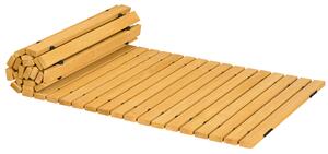 Outsunny Passerella per Giardino a Doghe Arrotolabili e Semi Flessibile, in Legno di Abete, 185x60 cm, Giallo | Aosom Italy