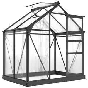 Outsunny Serra da Giardino con Grondaia, Finestra e Porta Scorrevole, in Policarbonato Anti UV, 190x132x201cm, Grigio | Aosom Italy