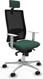 Sedia da ufficio con poggiatesta, modello Horna Piqueras y Crespo 4B086N2, colore verde