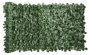 Outsunny Rotolo di Siepe Finta per Balcone e Giardino in PE con Foglie di Edera, 300x100 cm, Verde Scuro | Aosom Italy