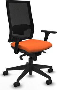 Sedia da ufficio Piqueras y Crespo modello 3D066N0, colore arancione