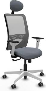 Sedia da ufficio con poggiatesta, modello Zulema Piqueras y Crespo, codice 1B026G1, colore grigio
