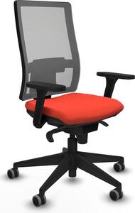 Sedia da ufficio Horna Piqueras y Crespo, modello 3D066G0, colore arancione scuro