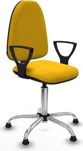 Sedia da ufficio Piqueras y Crespo, modello BFN05RT, colore giallo