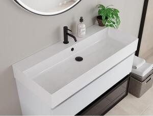 Lavabo da piano della collezione Giulia, dimensioni 81 x 46 cm, con 1 foro per il rubinetto