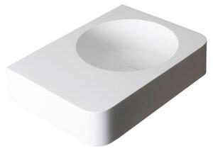 Lavabo da appoggio in pietra Kronenbach, 45 x 33 cm, posizionato a destra, senza foro per il rubinetto