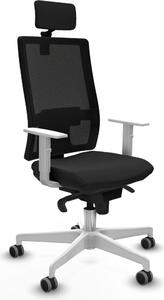 Sedia da ufficio con poggiatesta, modello Piqueras y Crespo 4B026G2, colore nero