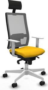 Sedia da ufficio Horna Piqueras y Crespo, modello 4B026N1, colore giallo