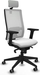 Sedia da ufficio Piqueras y Crespo modello 2D066G2, colore bianco