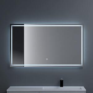Doporro Specchio Bagno LED 140x70 cm Rettangolare Retroilluminato con Interruttore Tattile, Dimmerabile 3 Colori, Antifog, Memoria, Vetro Temperato HD - Spiegel02