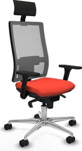 Sedia da ufficio Horna Piqueras y Crespo, modello 3D086N1, colore arancione scuro