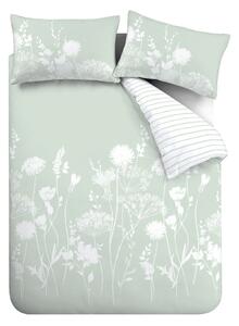 Set copripiumino e federa bianco e verde per letto matrimoniale e per letto esteso 230x220 cm Meadowsweet Floral – Catherine Lansfield