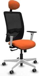 Sedia da ufficio con poggiatesta, modello Zulema Piqueras y Crespo, codice 1B026G1, colore arancione