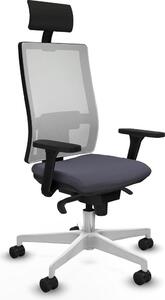 Sedia da ufficio Horna Piqueras y Crespo, modello 3D026N1, colore grigio scuro