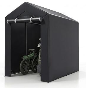 Tenda da garage KOMFOTTEU con porta a zip scorrevole, capanno per attrezzi
