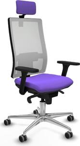 Sedia da ufficio con poggiatesta, modello Horna Piqueras y Crespo 3D086G2, colore lilla