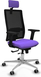 Sedia da ufficio con poggiatesta, modello Horna Traslack, marca Piqueras y Crespo, codice prodotto 2D086G2, colore lilla