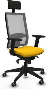 Sedia da ufficio Horna Piqueras y Crespo, modello 2D066G1, colore giallo