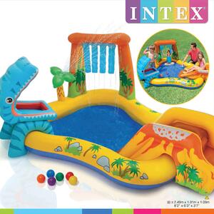 INTEX Piscina Gonfiabile Dinosaur Play Center 249x191x109 cm 57444NP