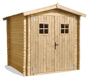 FRANKYSTAR Praga 200x150 - Casetta da giardino in legno di abete blockhouse ripostiglio da esterno