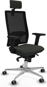 Sedia da ufficio con poggiatesta Piqueras y Crespo 2D086G2 Nero