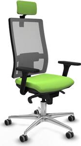 Sedia da ufficio con poggiatesta, modello Horna Piqueras y Crespo 3D086G2, colore pistacchio