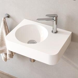 Lavabo da appoggio in pietra Kronenbach, 45 x 33 cm, con foro per il rubinetto sul lato sinistro