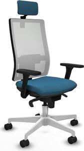 Sedia da ufficio Piqueras y Crespo modello 3D026N2, colore verde petrolio