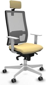 Sedia da ufficio Piqueras y Crespo, modello 4B026G2, colore crema