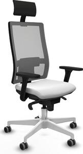 Sedia da ufficio Horna Piqueras y Crespo, modello 3D026G1, colore bianco