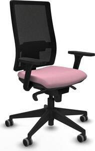 Sedia da ufficio Piqueras y Crespo, modello 3D066G0, colore rosa