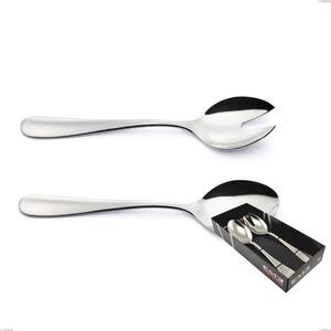 Confezione vetrina 2 pezzi insalata Beta, 18.10 (AISI304), spessore 4mm, finitura inox lucido a specchio