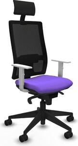 Sedia da ufficio con poggiatesta, modello Piqueras y Crespo 4B066N1, colore lilla