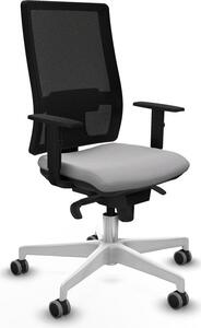 Sedia da ufficio Piqueras y Crespo, modello 1D026G0, colore grigio chiaro