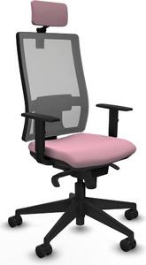 Sedia da ufficio Piqueras y Crespo, modello 1D066N2, colore rosa