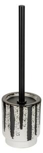 Scopino WC bianco e nero in ceramica Subiza – Wenko