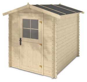 FRANKYSTAR Perla 200x200 - Casetta da giardino blockhouse in legno di abete impregnato ed essiccato ripostiglio da esterno