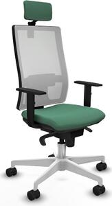 Sedia da ufficio Piqueras y Crespo, modello 1D026N2, colore verde smeraldo