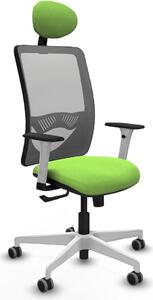Sedia da ufficio con poggiatesta, modello Zulema Piqueras y Crespo, codice 1B026G1, colore pistacchio