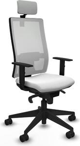 Sedia da ufficio Piqueras y Crespo, modello 1D066N2, colore bianco