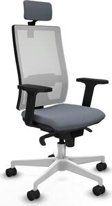 Sedia da ufficio Piqueras y Crespo modello 2D026N2, colore grigio